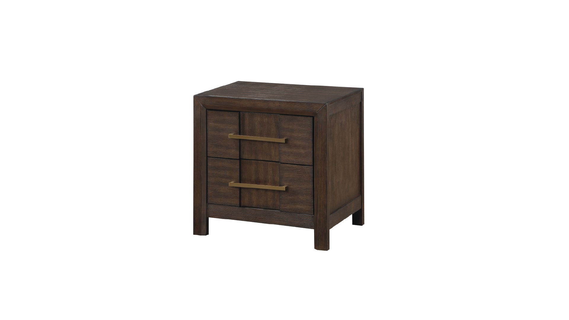 B1441-KENZO Modern Dark Walnut Bedroom Set with LED USB Bluetooth