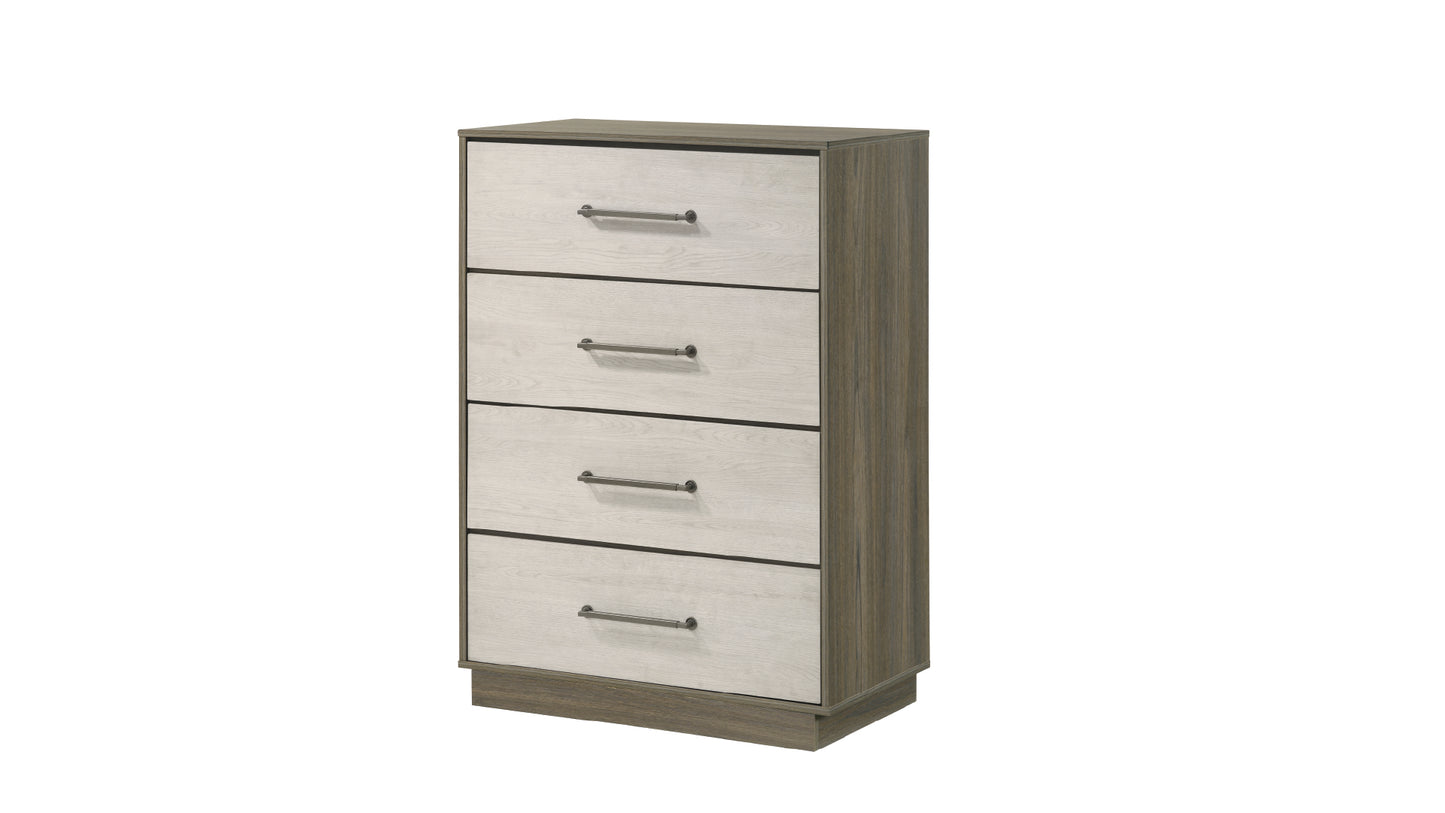 B1731-GEM Rustic Modern Grey Bedroom Set with Storage Headboard