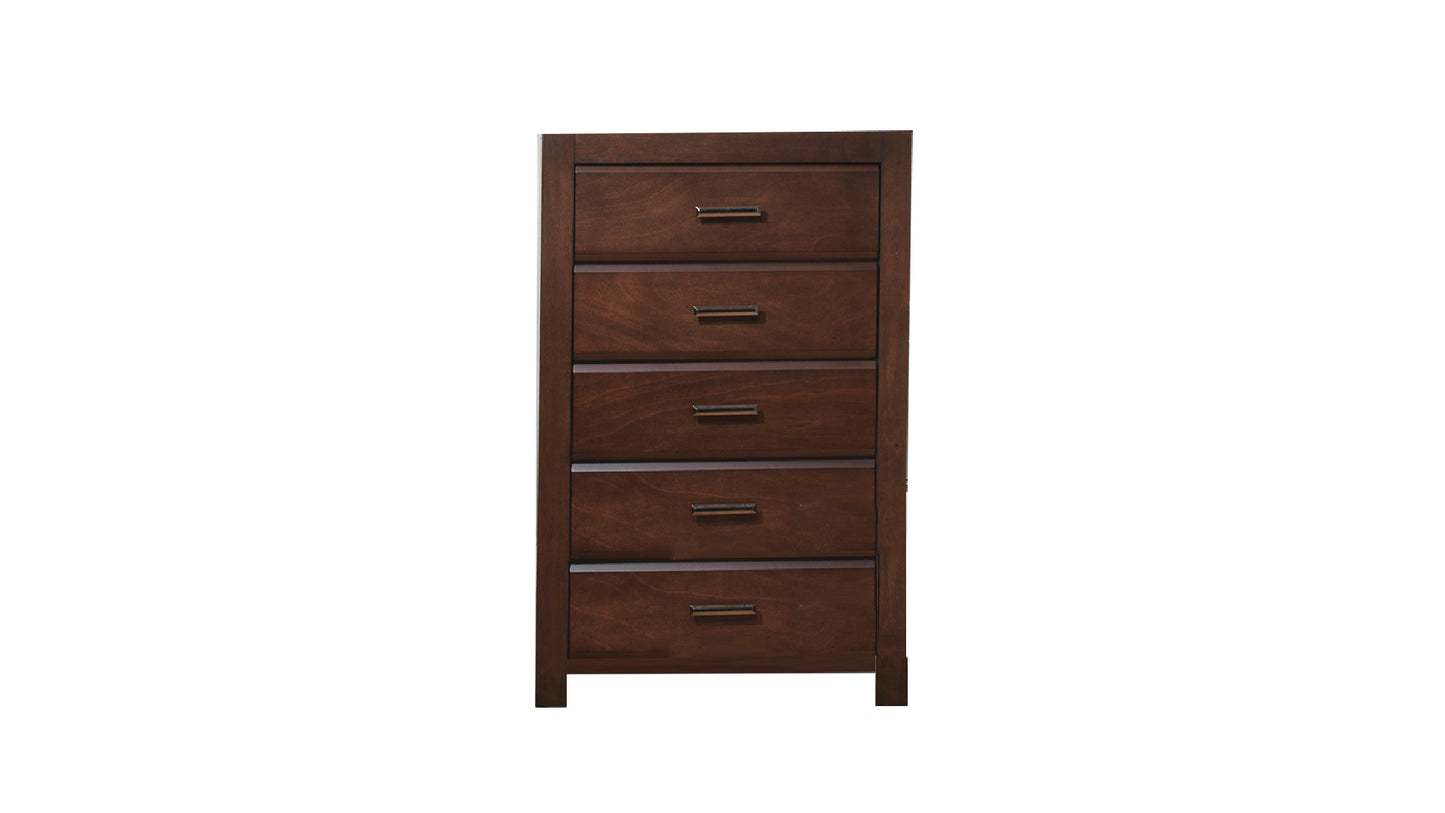 B181-ATHEN Solid Wood Dark Cherry Bedroom Collection: King & Queen Sizes