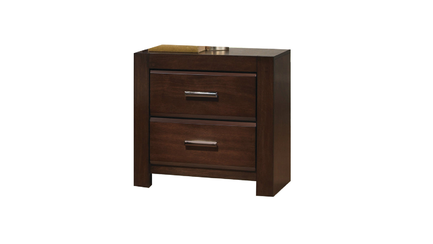 B181-ATHEN Solid Wood Dark Cherry Bedroom Collection: King & Queen Sizes