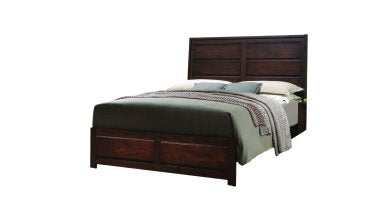 B181-ATHEN Solid Wood Dark Cherry Bedroom Collection: King & Queen Sizes