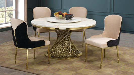 Aylora Marble-Look Dining Table