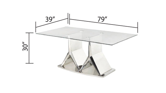 Bailen Glass Top Dining Table