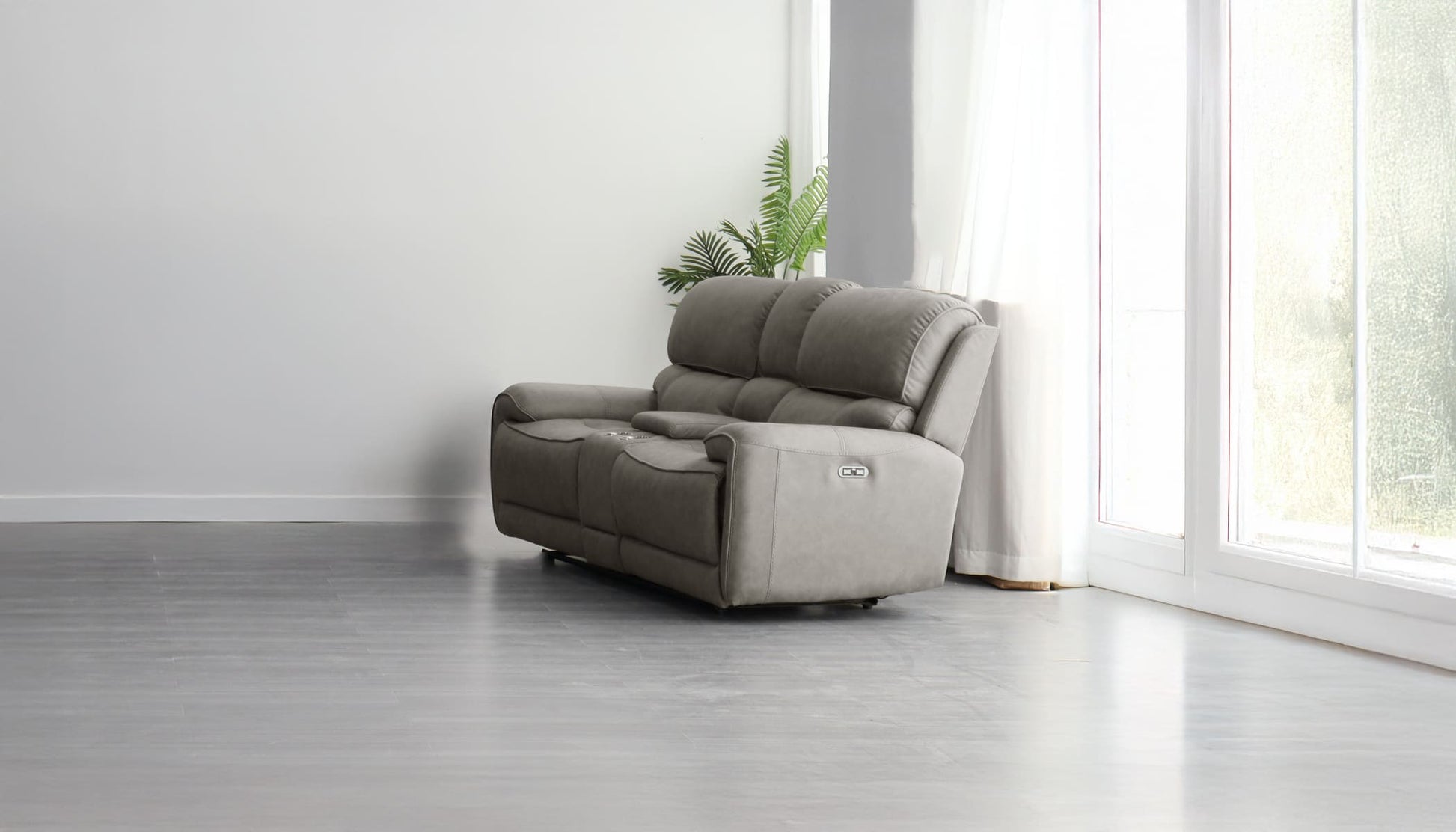 L2575-Polar Modern Leather-Match 3-Piece Reclining Living Room Furniture Set