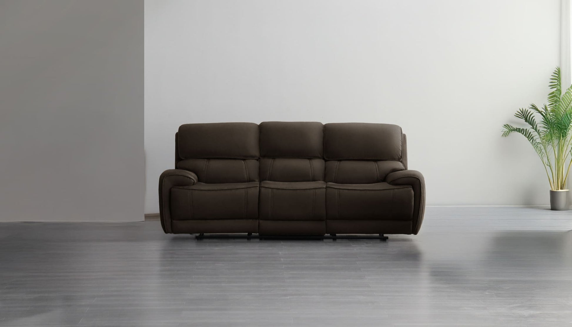 L2575-Polar Modern Leather-Match 3-Piece Reclining Living Room Furniture Set