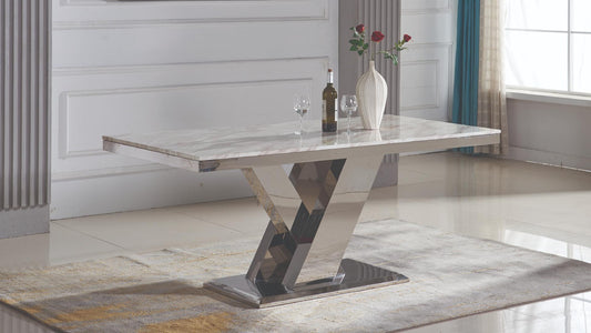 Mayara Marble-Look 71" Dining Table