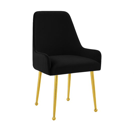 CH57 Jade Modern Fabric Dining Chair with Gold Legs