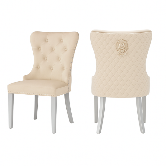 Simone Velvet Dining Chair with Chrome Legs
