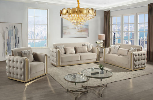 Fremora Fabric Sofa, Loveseat & Chair Set