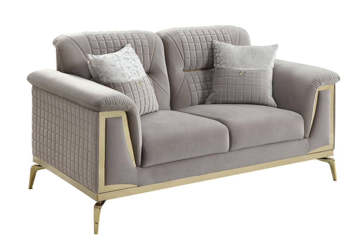 Aidora Velvet Sofa, Loveseat & Chair Set