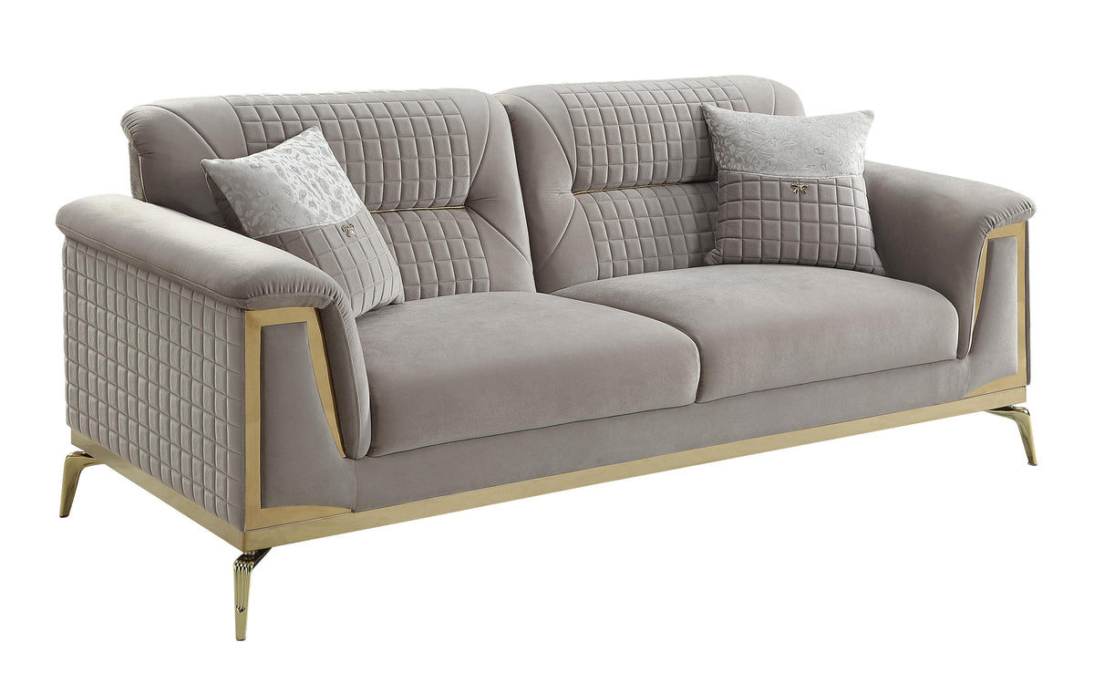 Aidora Velvet Sofa, Loveseat & Chair Set