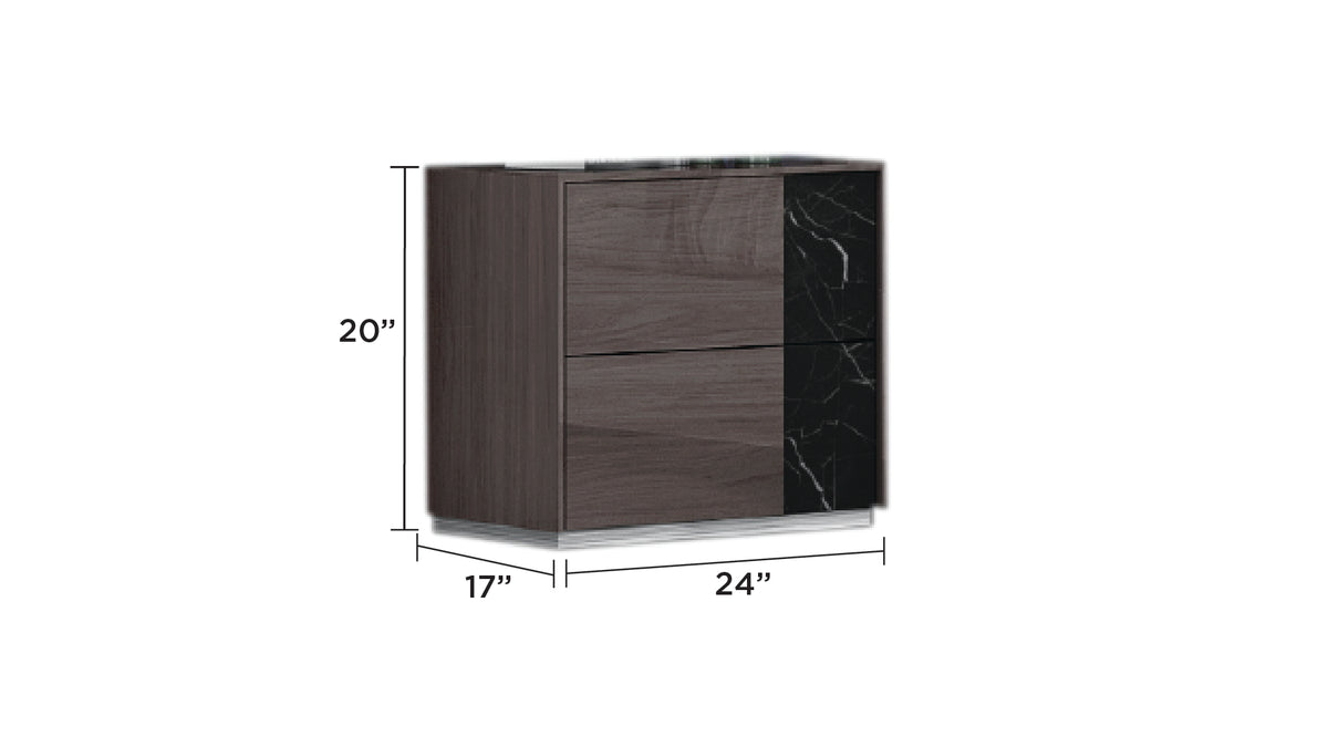 Ellison Modern Bed & Nightstand Set