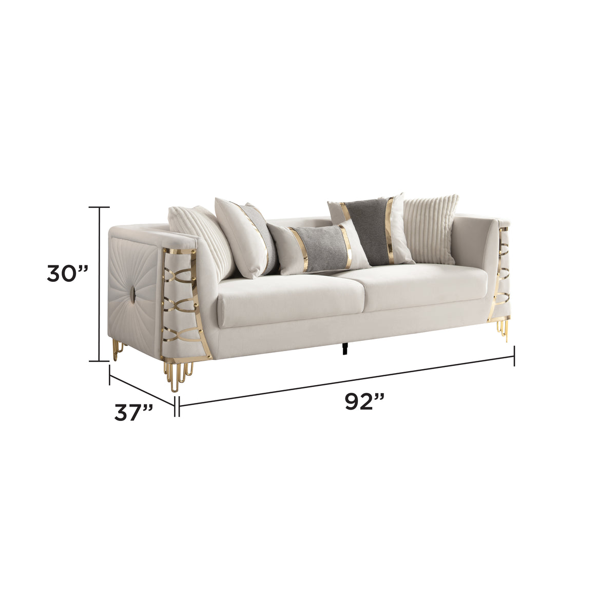Contella Velvet Sofa, Loveseat & Chair Set