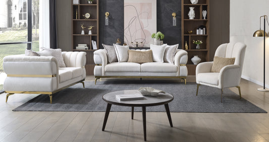 Junova Fabric Sofa, Loveseat & Chair Set