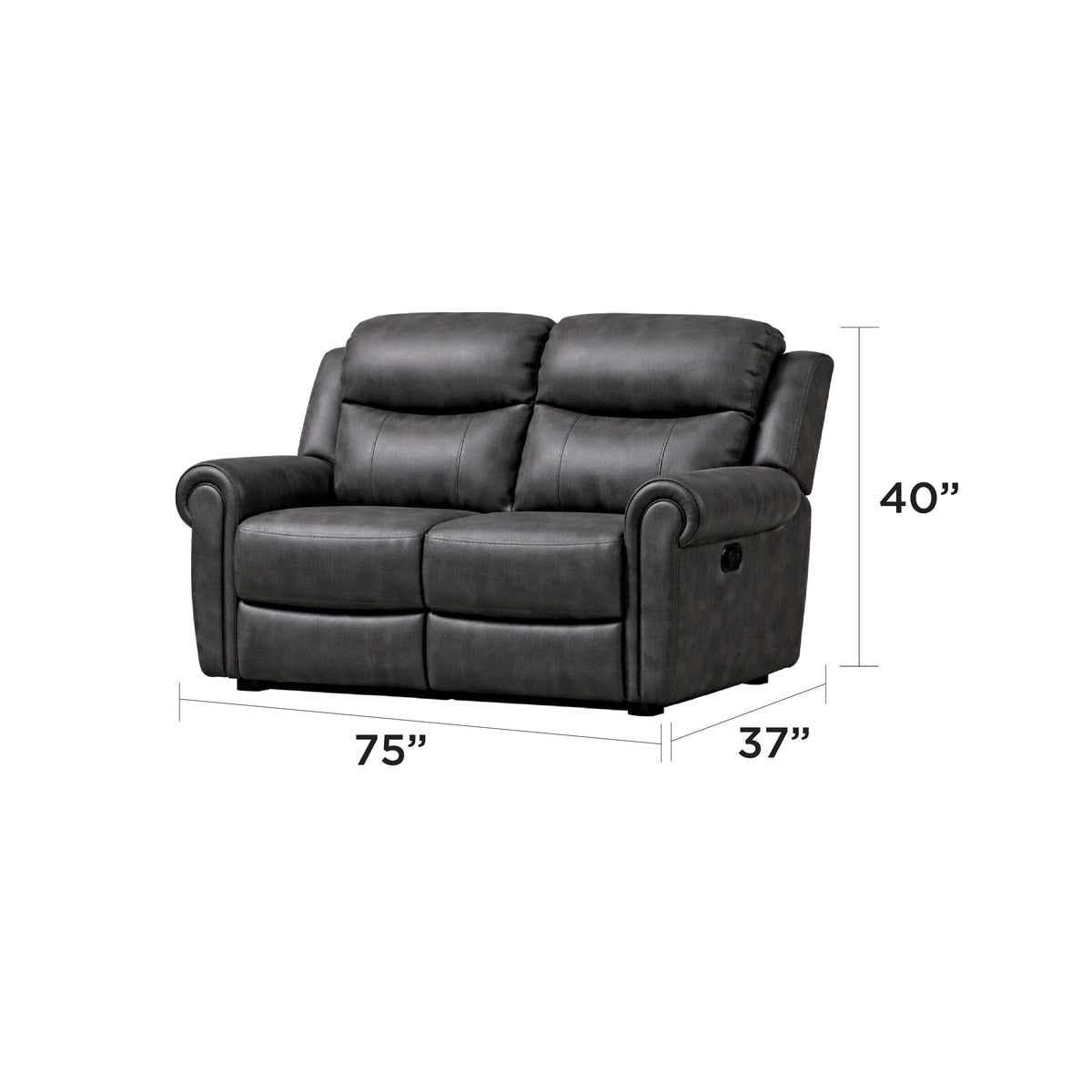 Suprema Faux Leather Reclining Sofa, Loveseat & Chair Set