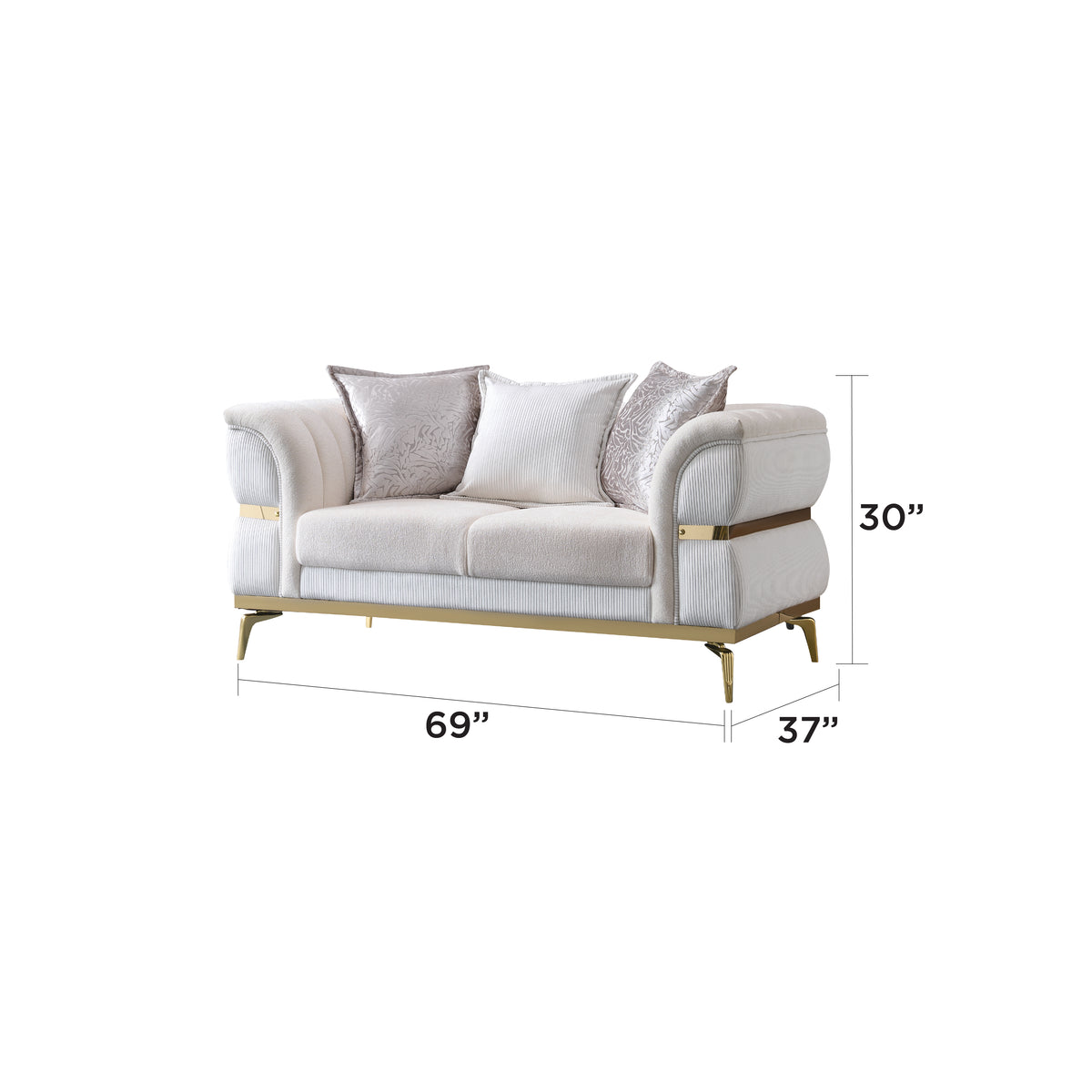 Junova Fabric Sofa, Loveseat & Chair Set