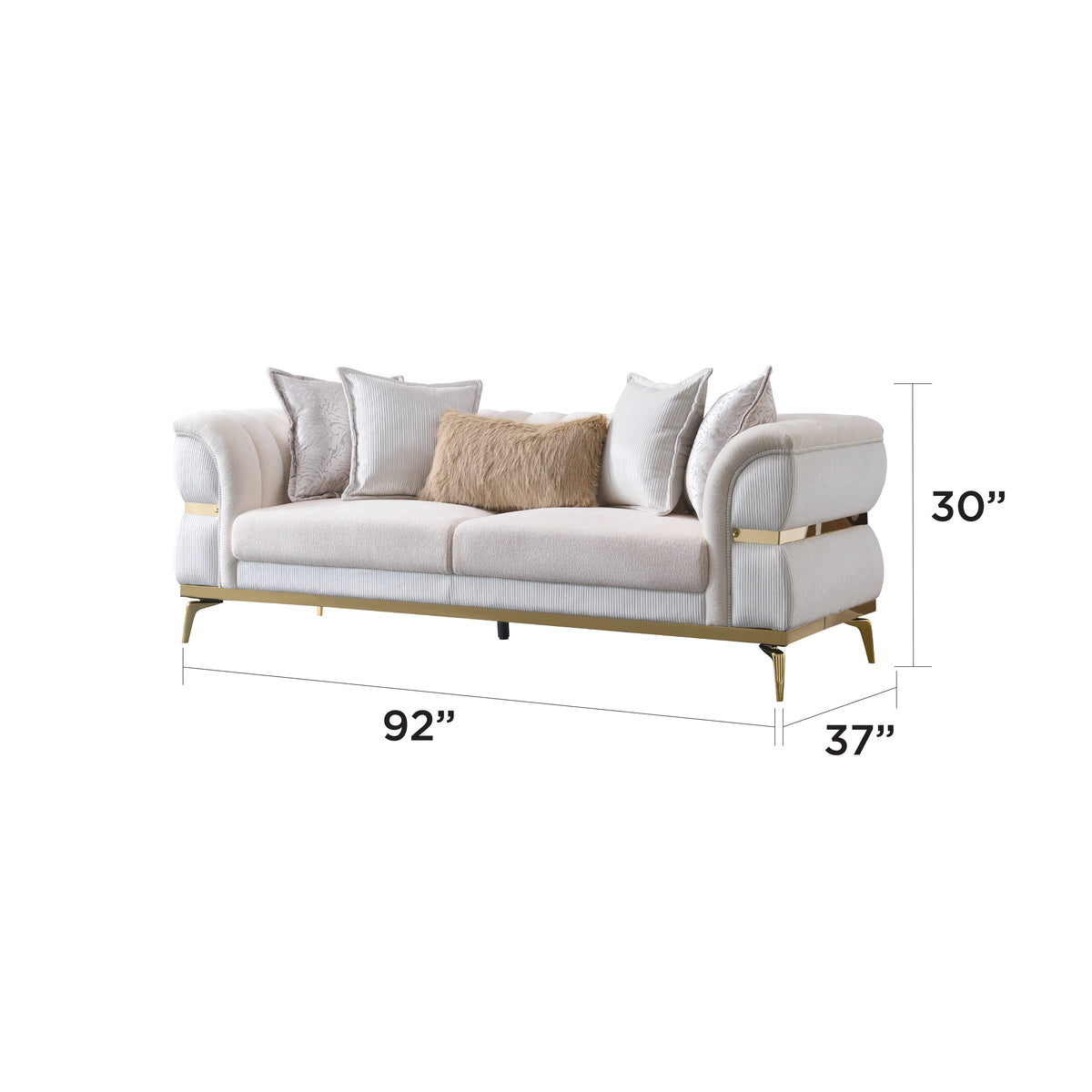 Junova Fabric Sofa, Loveseat & Chair Set