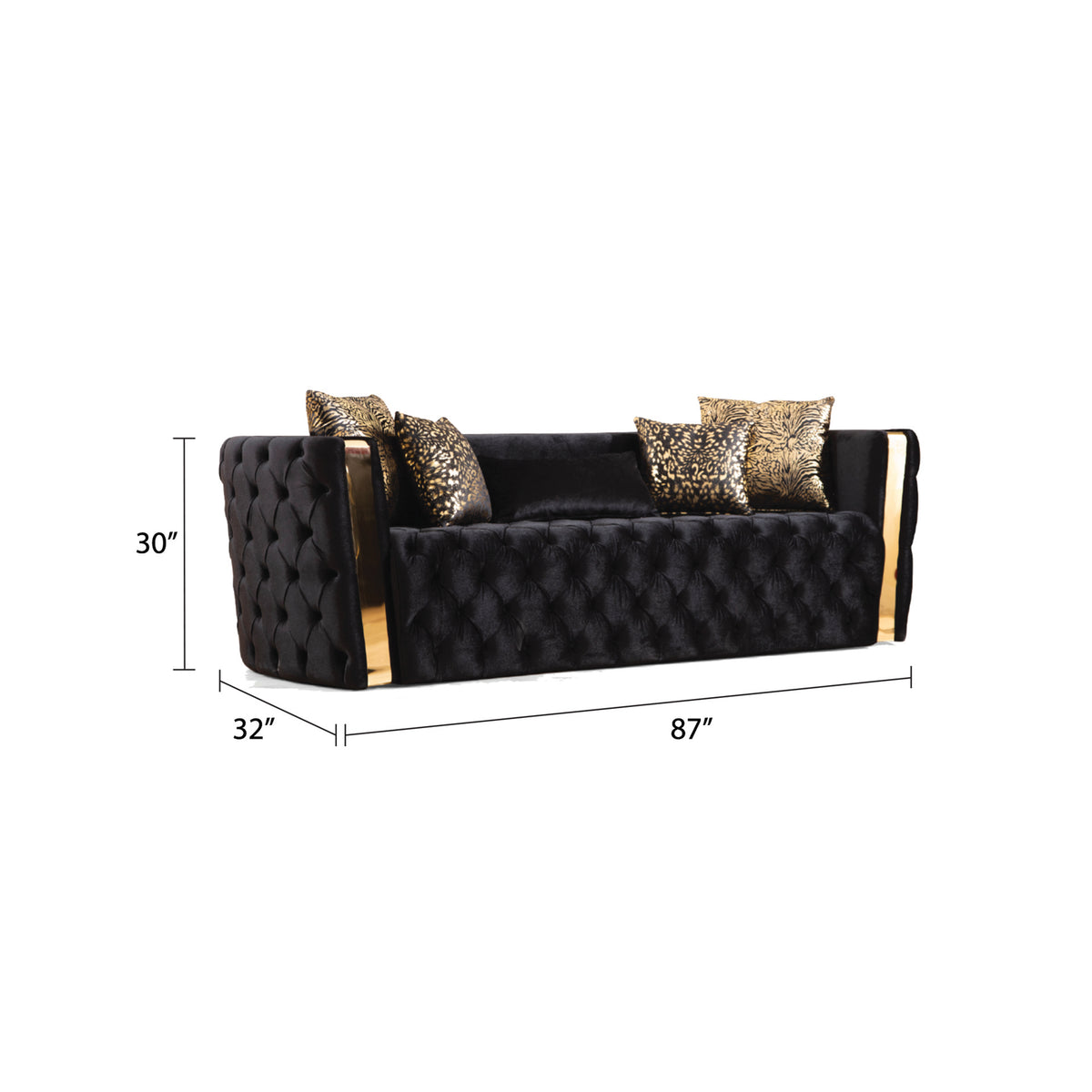 Naomira Velvet Sofa, Loveseat & Chair Set