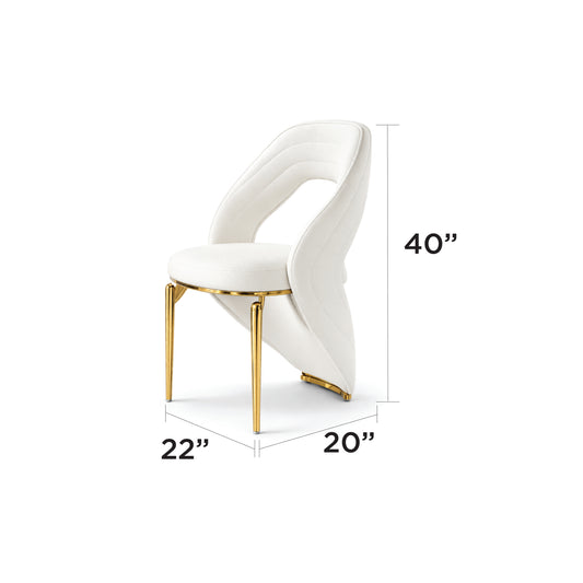 Ninette Dining Chair with Gold Legs
