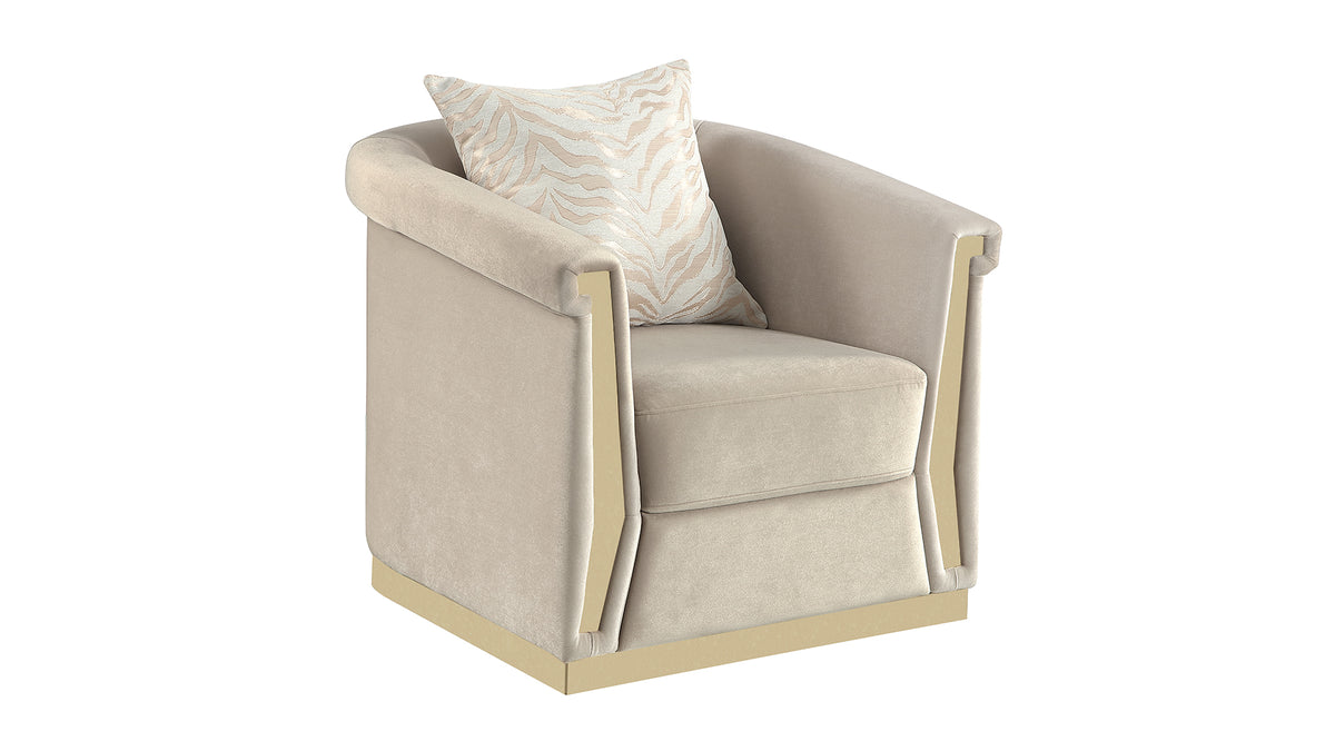 Blaisdell Velvet Sofa, Loveseat & Chair Set