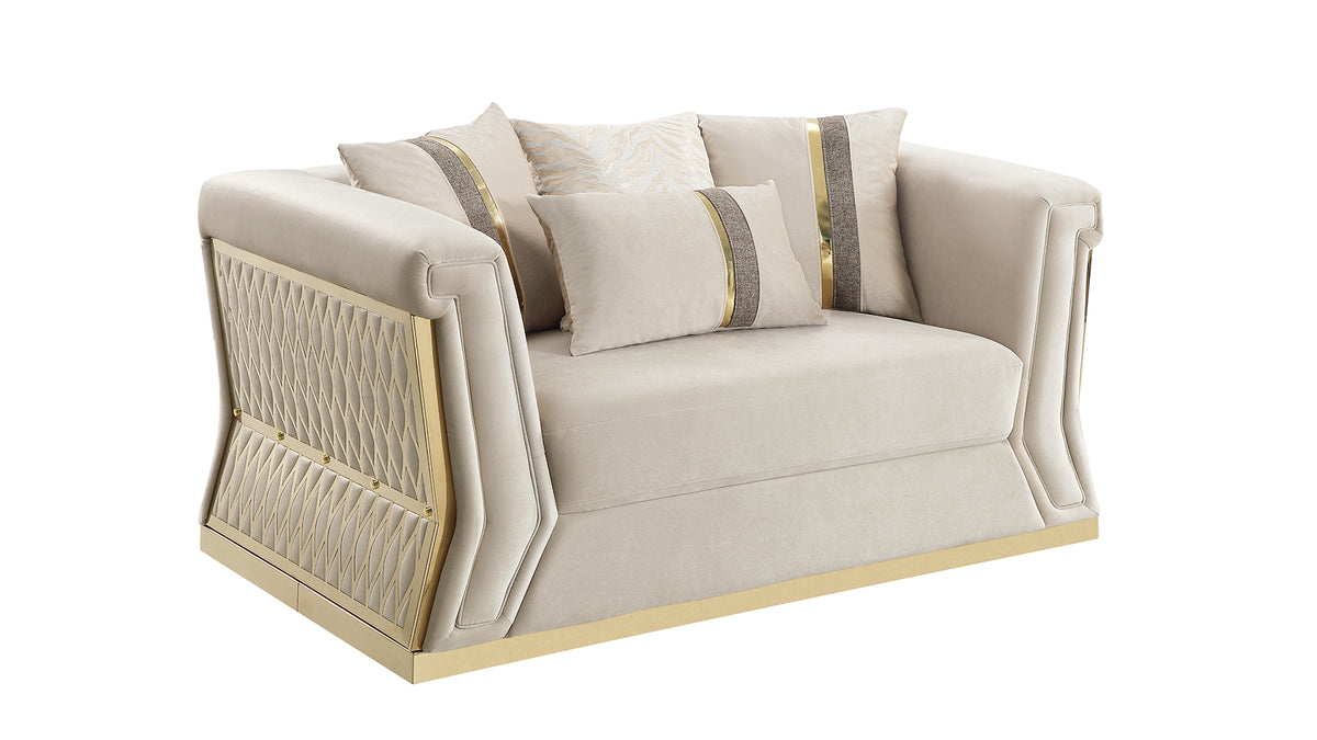 Blaisdell Velvet Sofa, Loveseat & Chair Set