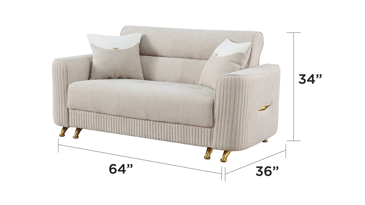 Blairmont Velvet Sofa, Loveseat & Chair Set