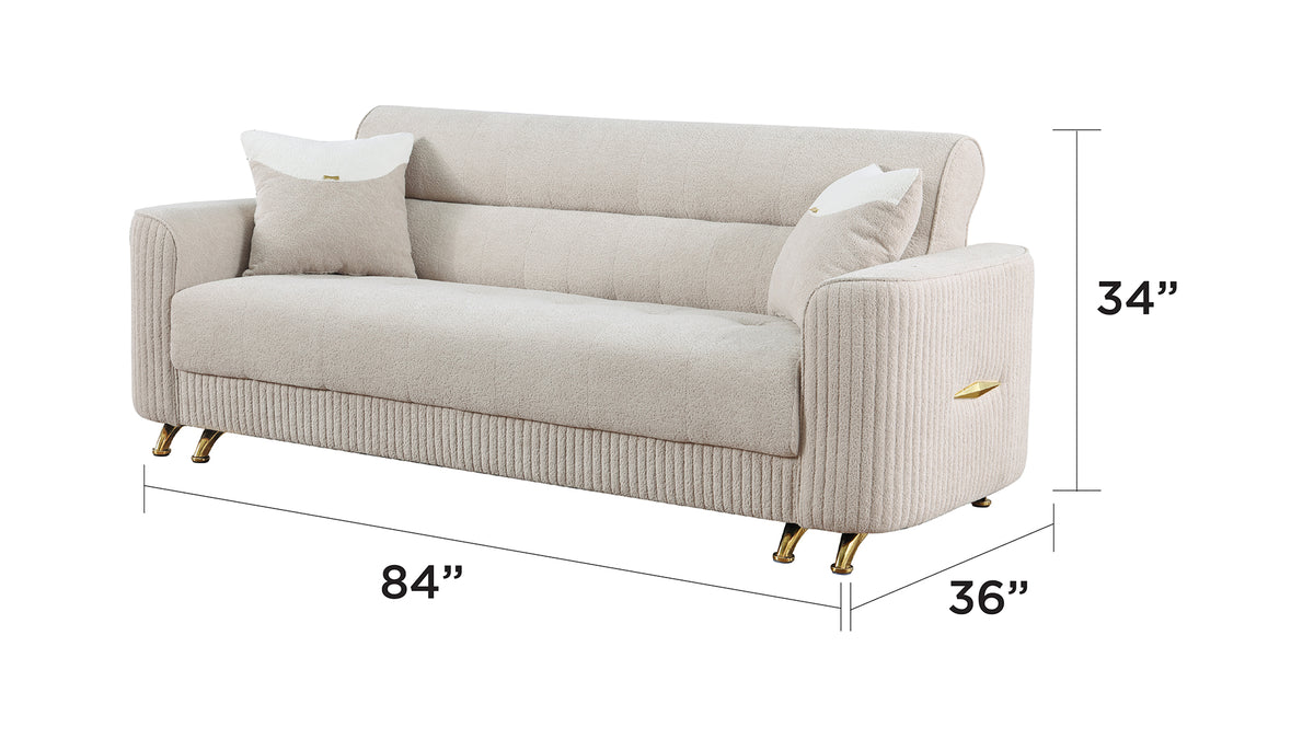 Blairmont Velvet Sofa, Loveseat & Chair Set