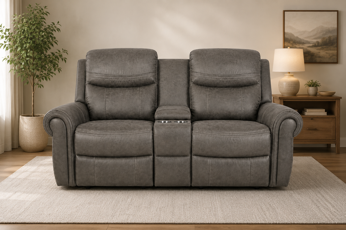 Suprema Faux Leather Reclining Sofa, Loveseat & Chair Set