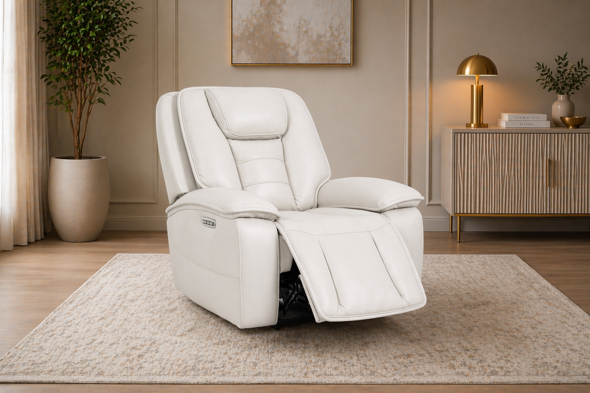 Hennaway Faux Leather Power Reclining Sofa, Loveseat & Chair Set