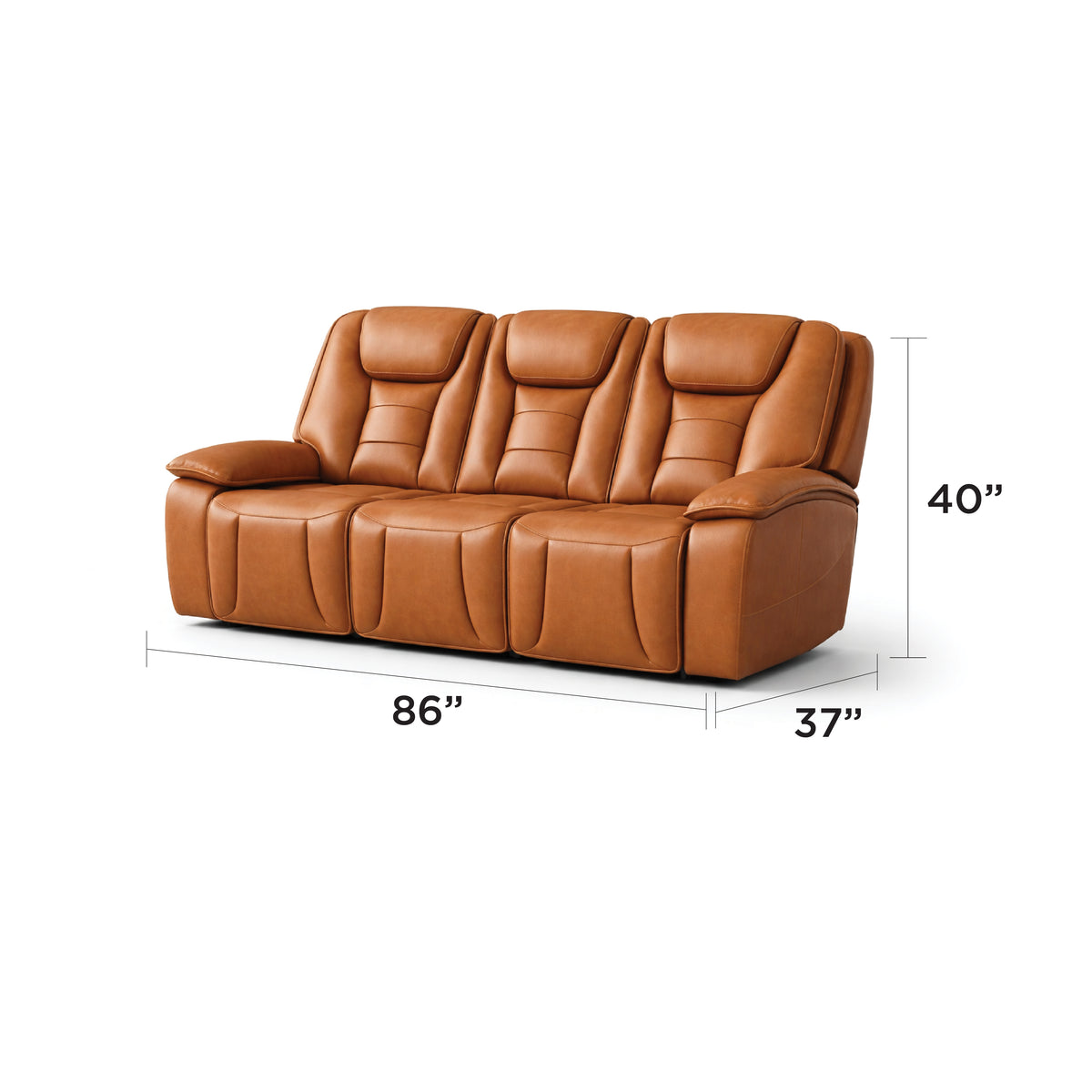 Hennaway Faux Leather Power Reclining Sofa, Loveseat & Chair Set