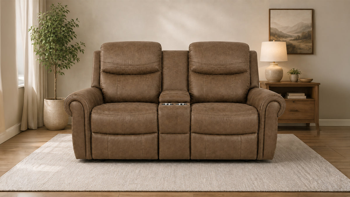 Suprema Faux Leather Reclining Sofa, Loveseat & Chair Set