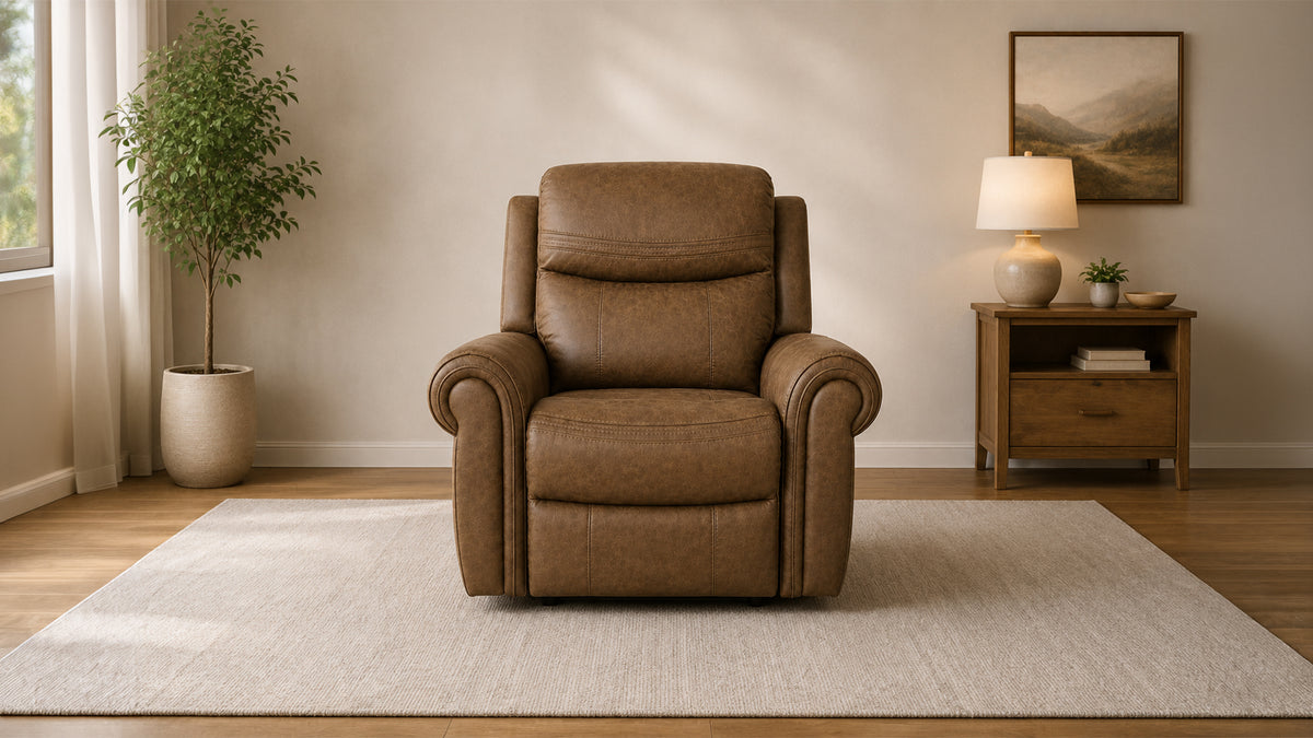Suprema Faux Leather Reclining Sofa, Loveseat & Chair Set