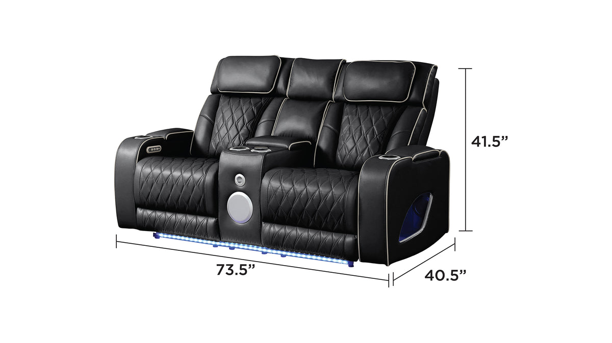 Fortessa Faux Leather Power Reclining Sofa, Loveseat & Chair Set