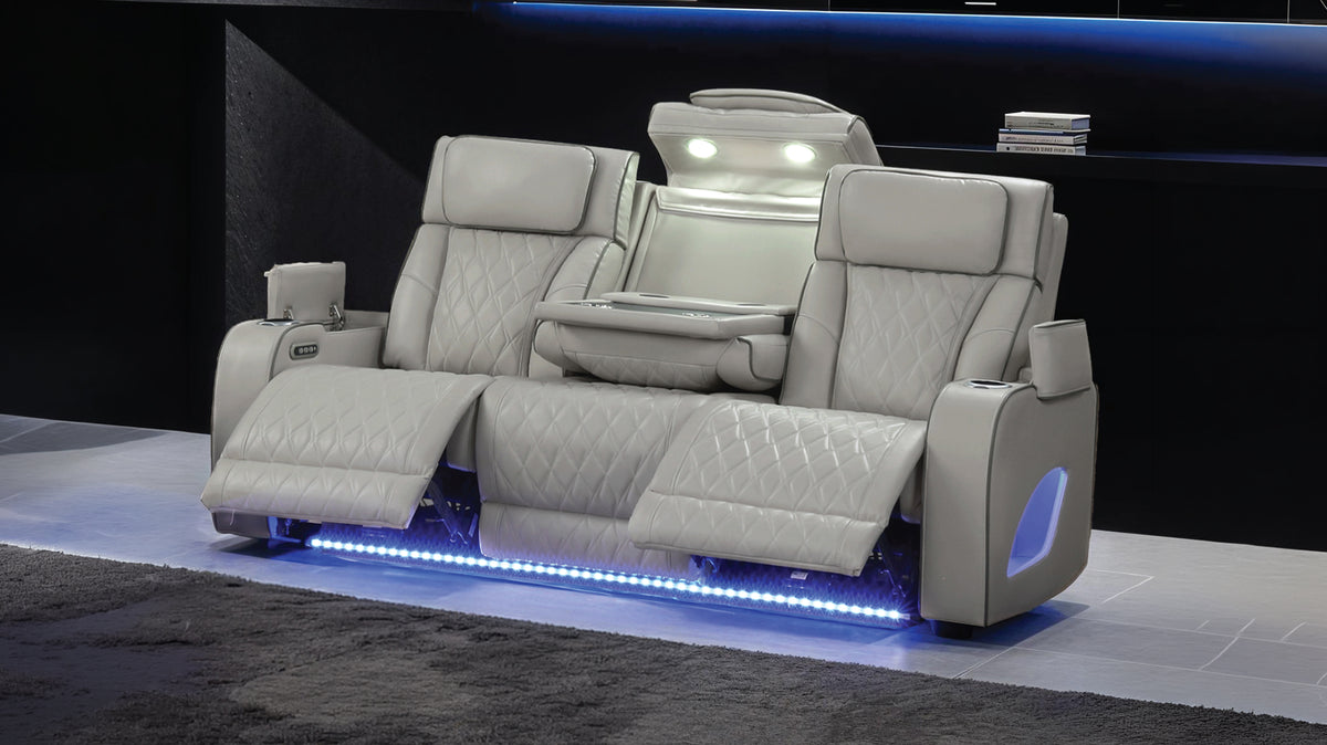 Fortuner Faux Leather Power Reclining Sofa, Loveseat & Chair Set