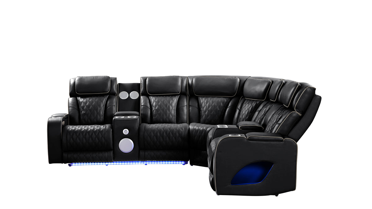 Fortessa Faux Leather Power Reclining Sectional Sofa