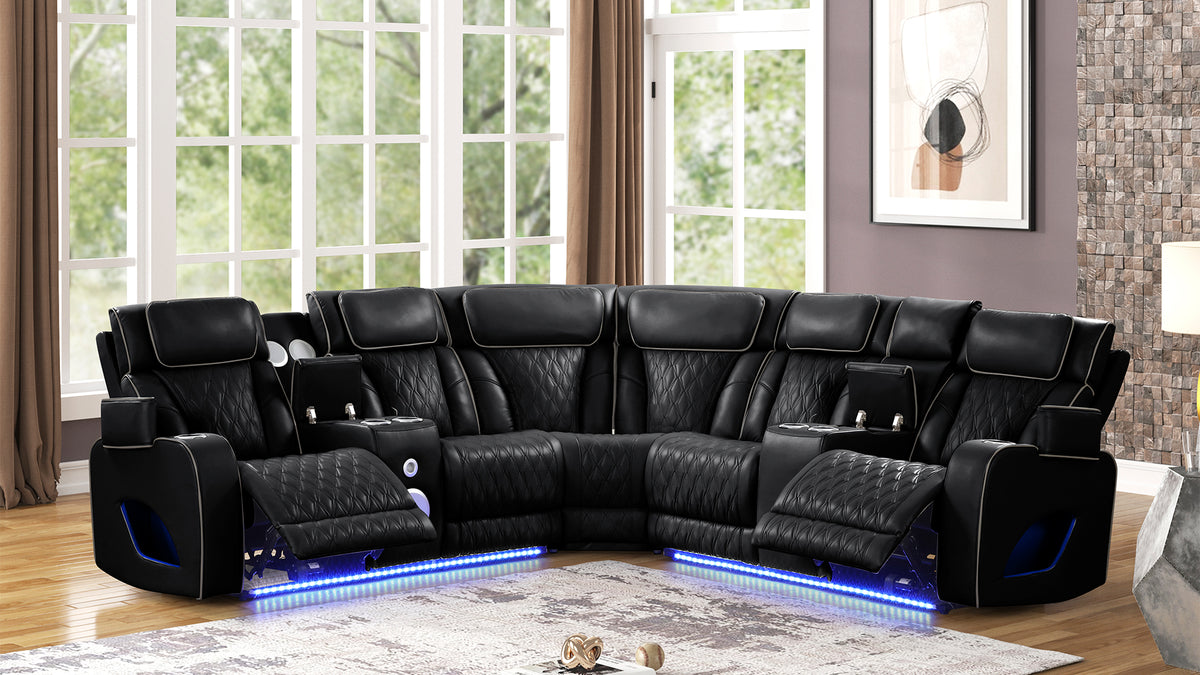 Fortessa Faux Leather Power Reclining Sectional Sofa