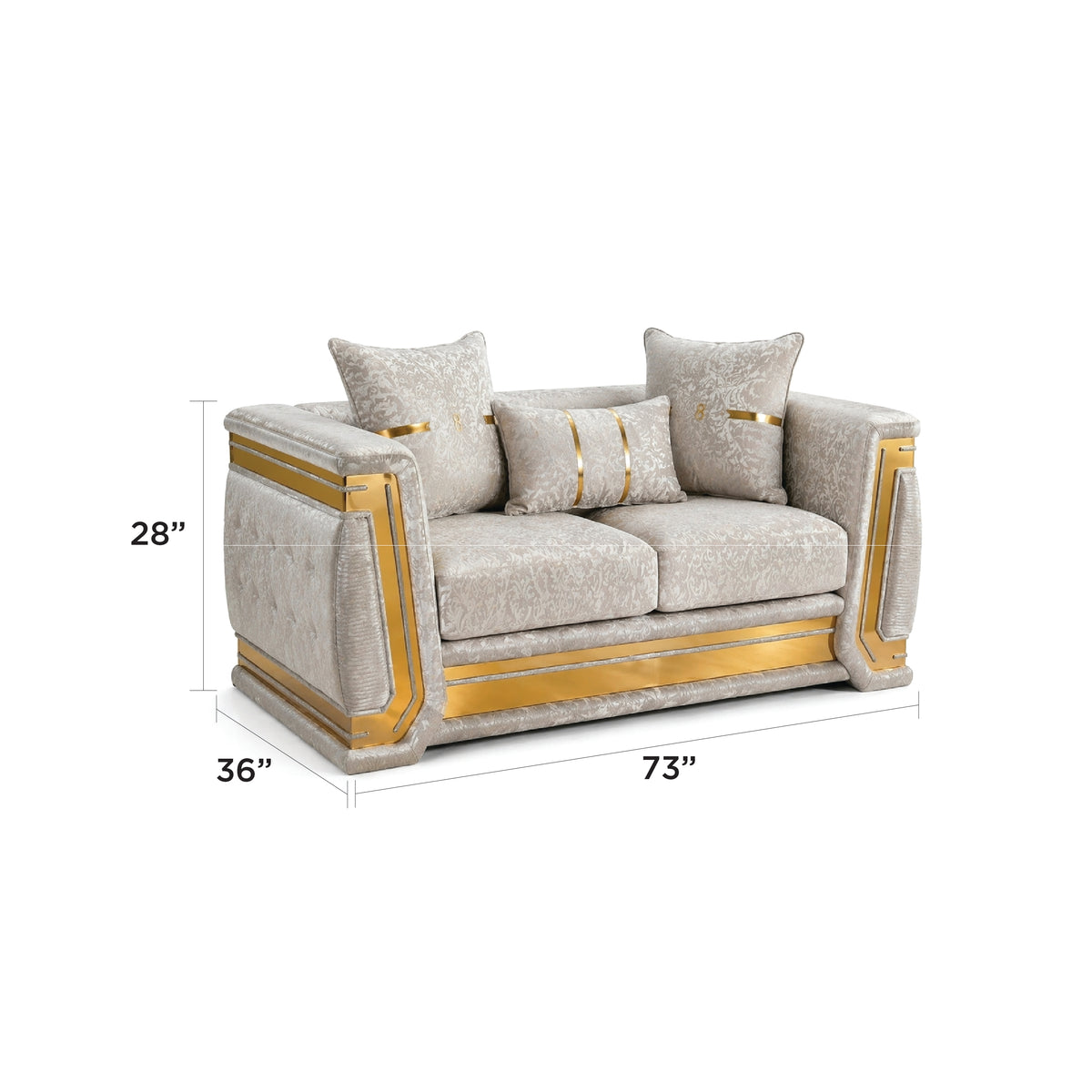 Otison Fabric Sofa, Loveseat & Chair Set