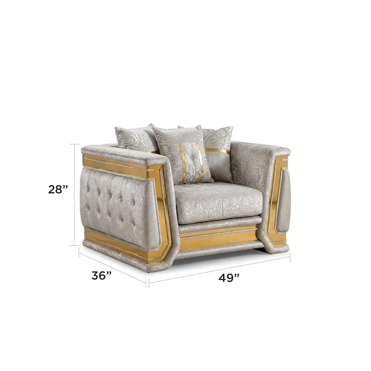 Otison Fabric Sofa, Loveseat & Chair Set