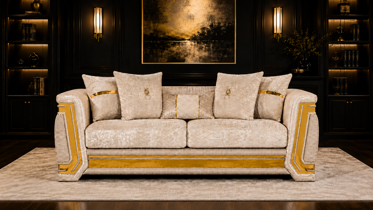 Otison Fabric Sofa, Loveseat & Chair Set