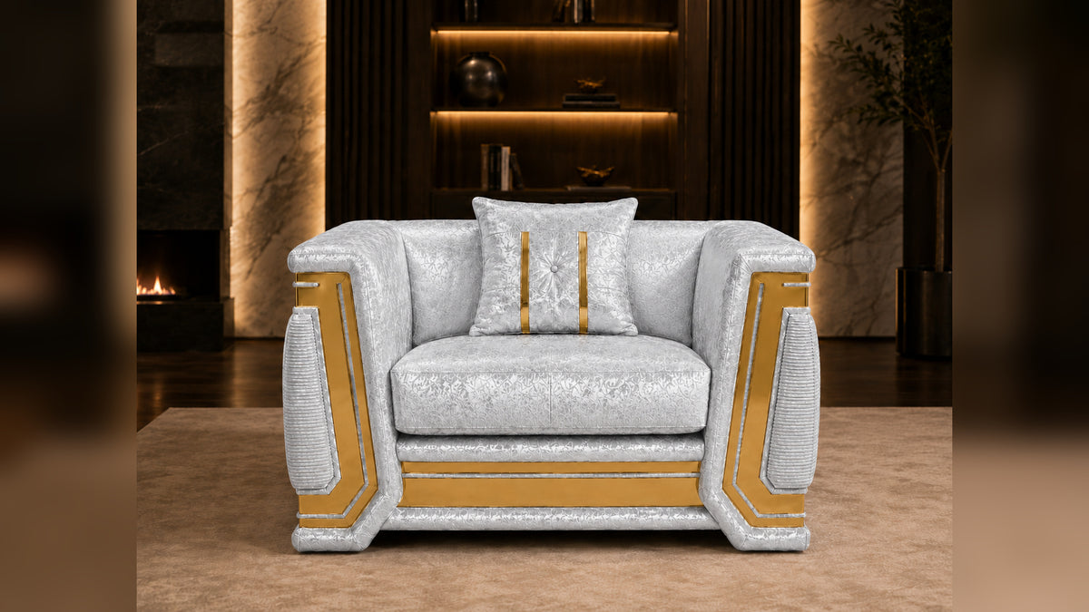 Otison Fabric Sofa, Loveseat & Chair Set