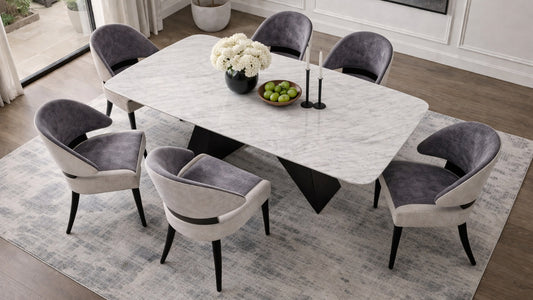Maxim Marble-Look Dining Table