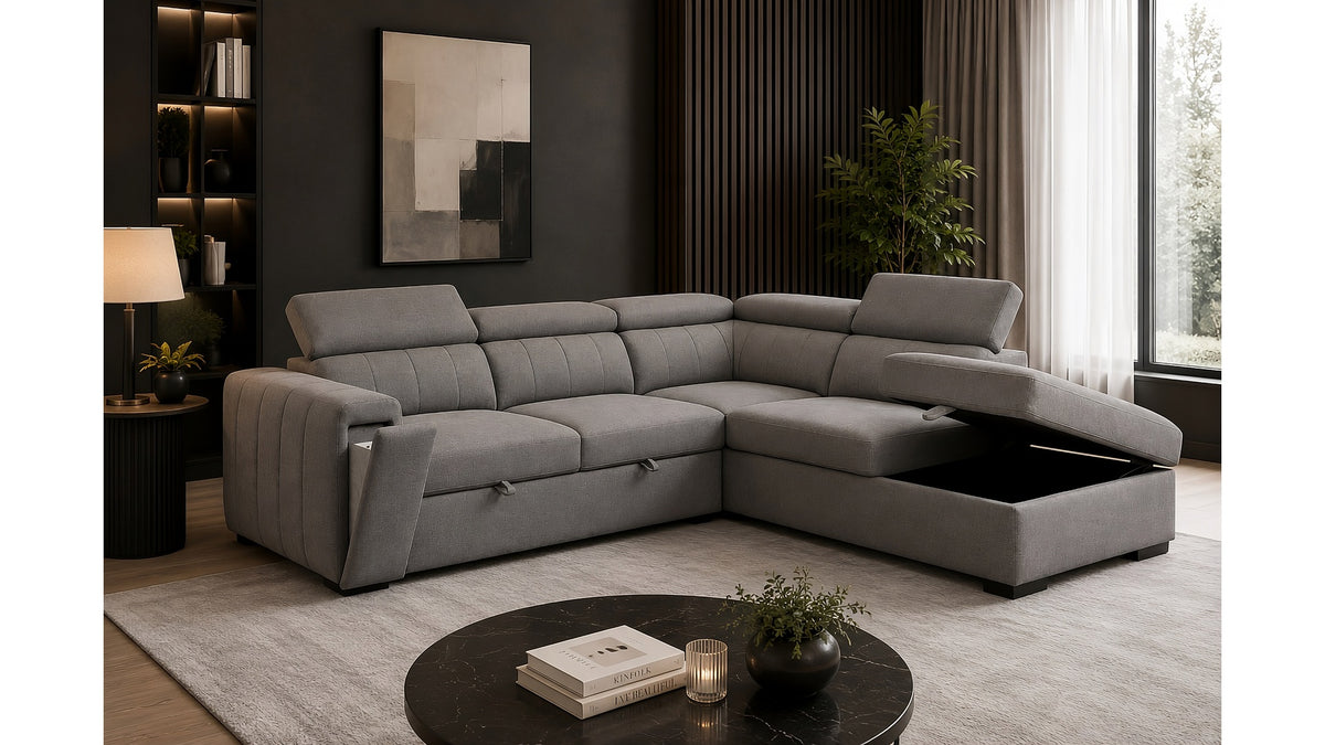 Rosalind Fabric Sleeper Sectional Sofa