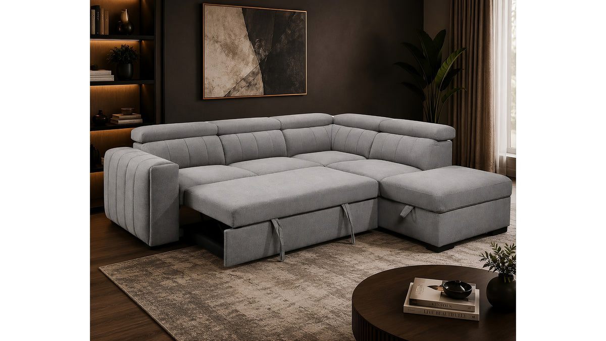 Rosalind Fabric Sleeper Sectional Sofa