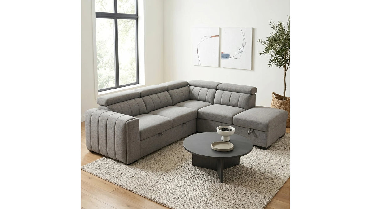 Rosalind Fabric Sleeper Sectional Sofa