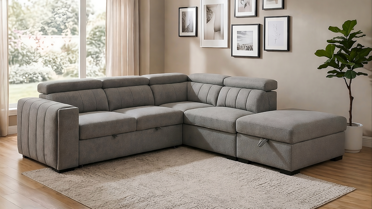 Rosalind Fabric Sleeper Sectional Sofa