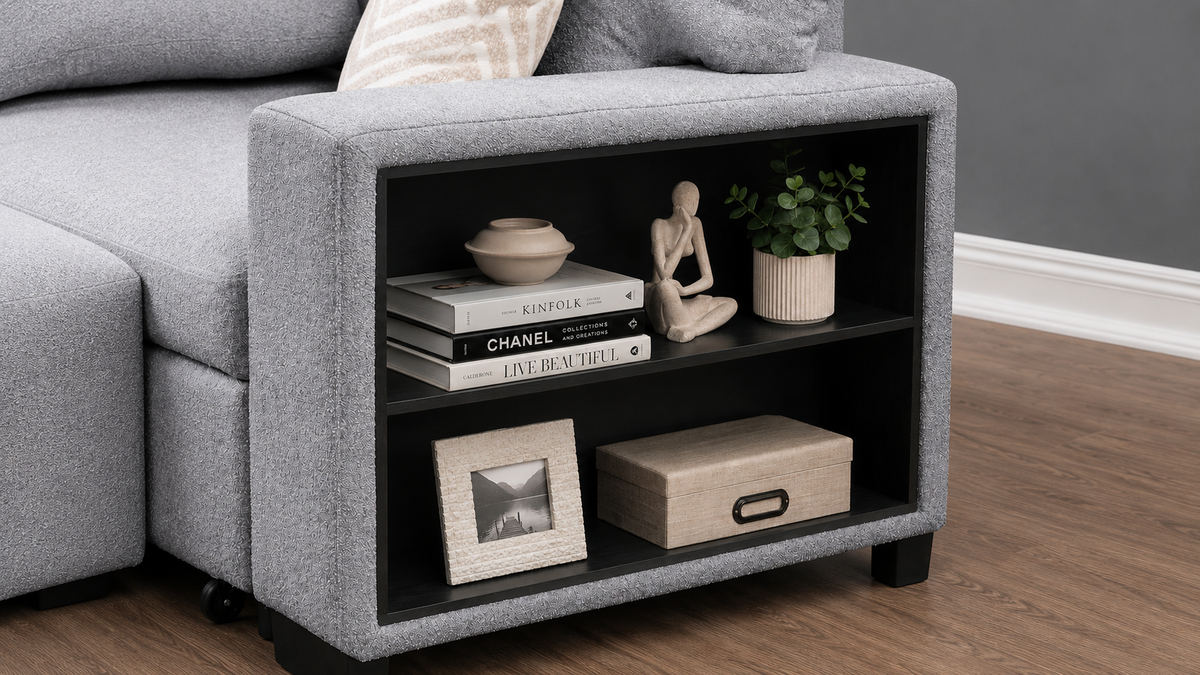 Pintora Fabric Sleeper Sectional Sofa