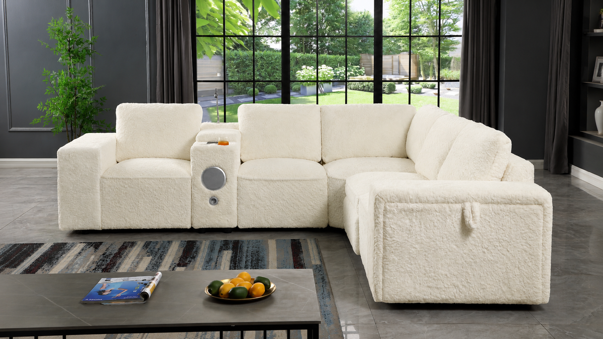 Milford Fabric Sleeper Sectional Sofa