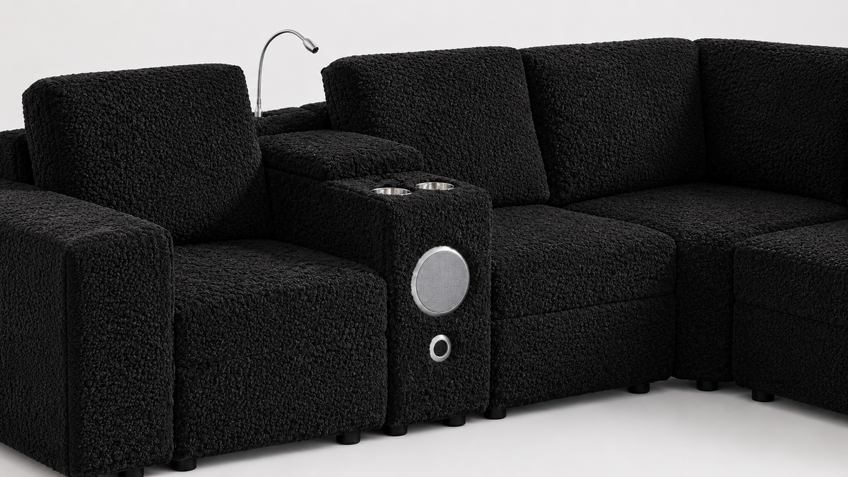 Milford Fabric Sleeper Sectional Sofa