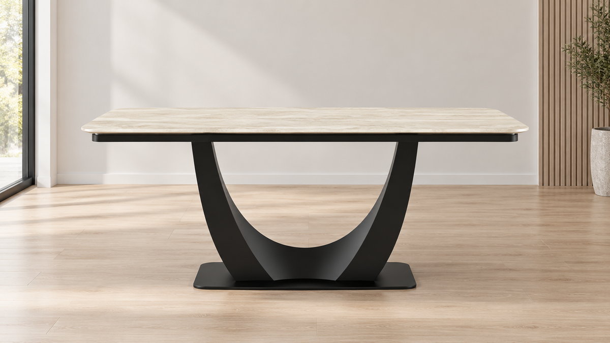 Wynford Marble-Look Dining Table