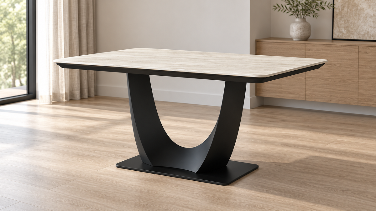 Wynford Marble-Look Dining Table